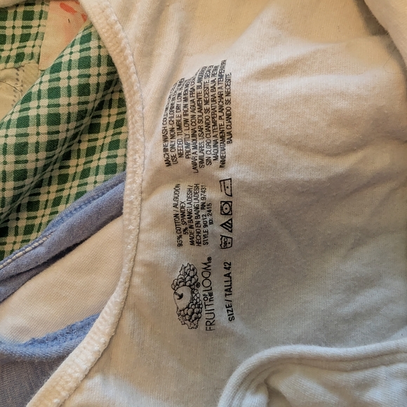 2 Fruit of the Loom Sports Bras White And Blue - Picture 6 of 6